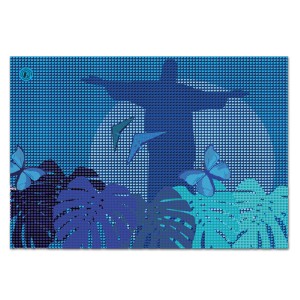 Lindo Jogo Americano - Asa Delta Impresso em tecido Canvas 100% algodão 31x45cm. Impressão UV a 4/0 cores.  Corte reto. As Asas Deltas fazem parte da paisagem carioca! Original presente para qualquer momento.