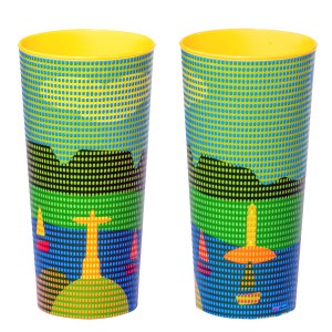 CRIATIVO Copo Eco - Modelo Infantil Copo Plástico de Polipropileno (PP) material totalmente reciclável. Copo Eco em PP com 510ml (16cm altura). Impressão UV a 4/0 cores. com Verniz,  Embalagem individual em caixa de papelão Kraft.